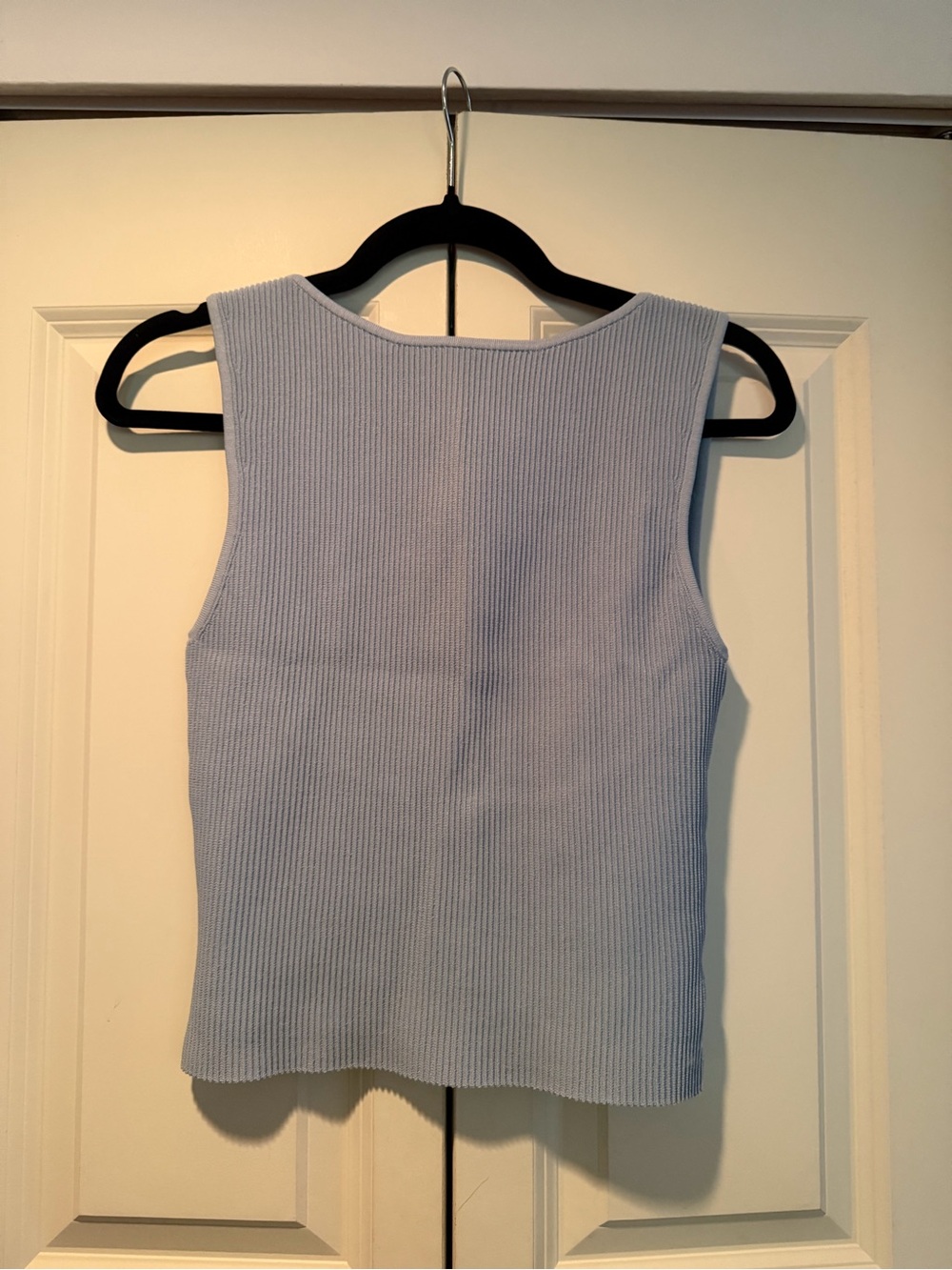 Aritzia Babaton Sculpt Knit Tank Top Light Blue